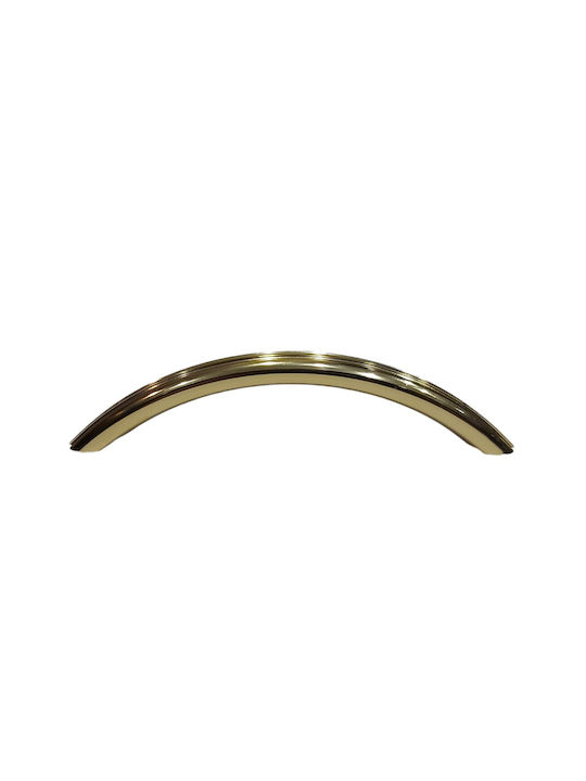 Italian Brass Furniture Handle Eureka 11083-096-may Gold Glossy Size 9.6cm