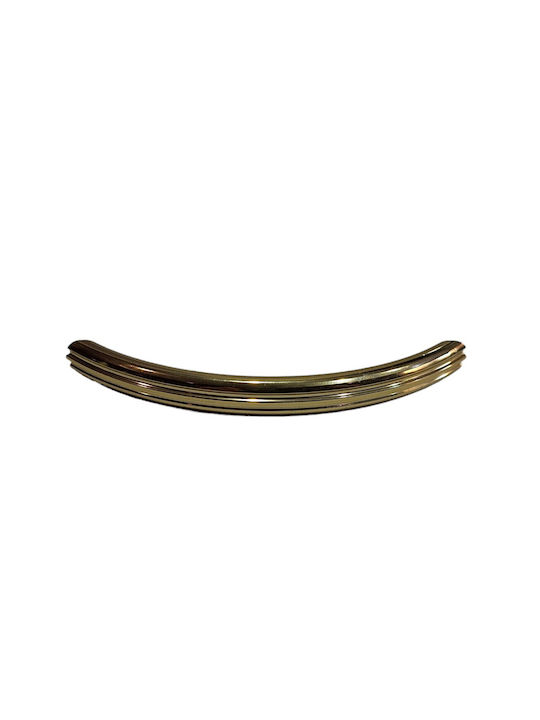 Italian Brass Furniture Handle Eureka 11083-096-may Gold Glossy Size 9.6cm