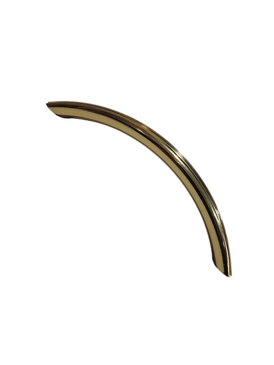 Italian Brass Furniture Handle Eureka 11083-096-may Gold Glossy Size 9.6cm