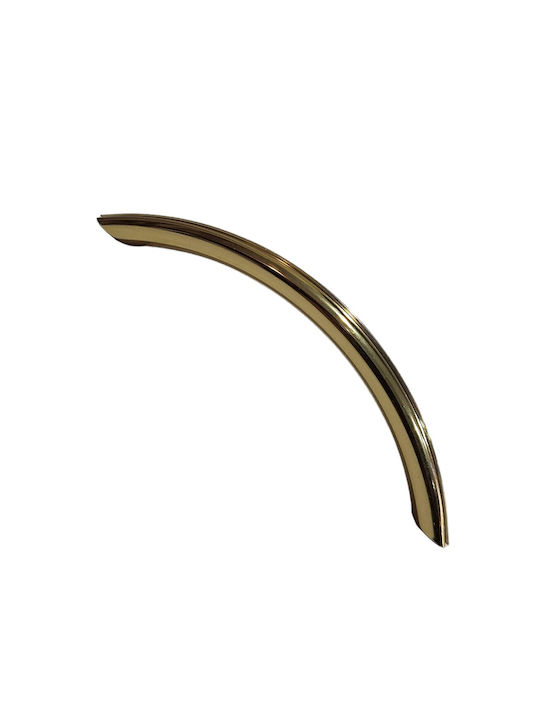 Italian Brass Furniture Handle Eureka 11083-096-may Gold Glossy Size 9.6cm
