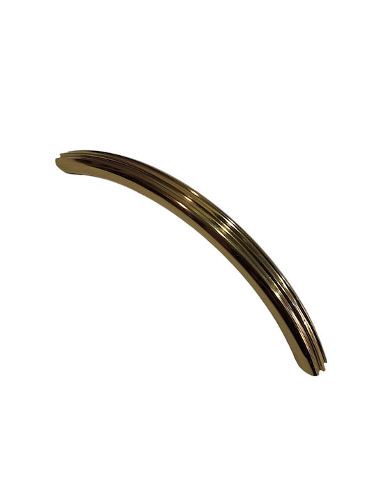 Italian Brass Furniture Handle Eureka 11083-096-may Gold Glossy Size 9.6cm