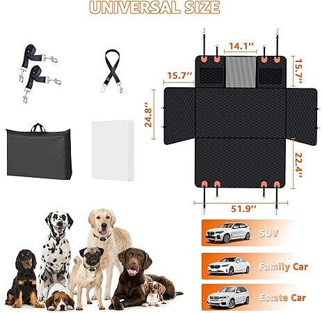 Protection Pet Transport Dogs Cats Waterproof Husă de scaun Accesorii Auto pentru Câini