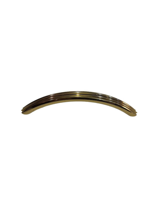 Italian Brass Furniture Handle Eureka 11083-096-may Gold Glossy Size 9.6cm