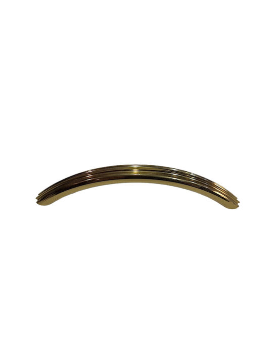 Italian Brass Furniture Handle Eureka 11083-096-may Gold Glossy Size 9.6cm
