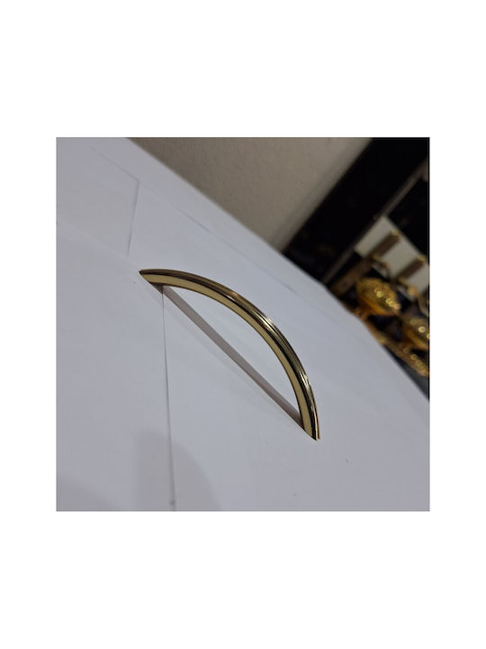 Italian Brass Furniture Handle Eureka 11083-096-may Gold Glossy Size 9.6cm