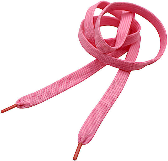 Flat Shoe Laces Solid Pink 1 Pair 4g21