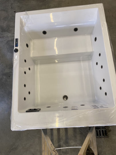 Elli Badewanne 200x160cm Sitz Weiß Ohne Polsterung