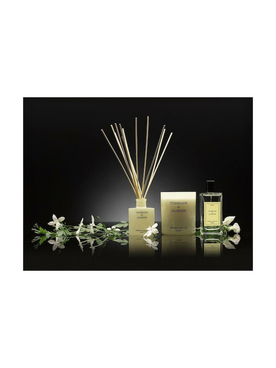 Αρωματικό Sticks Tuberose & Jasmine 100ml Ιβουάρ Γυαλί 5.5x5.5x8 Cereria Molla