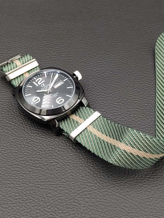 Alpha 1993 Herrenuhr 16.2mm Batterie mit Schwarz Kautschukarmband