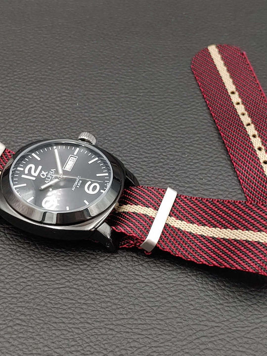 Alpha 1993 Herrenuhr 16.2mm Batterie mit Schwarz Kautschukarmband