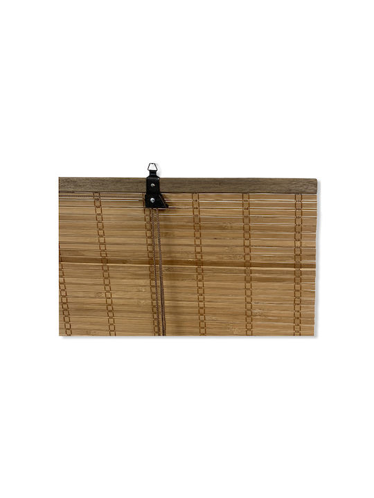Bamboo Roll-up Blinds Mechanism Brown Melly 80 Percent Real Bamboo