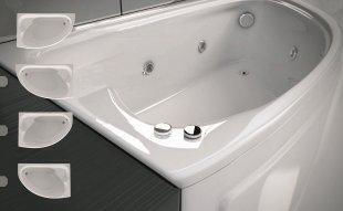 Cadă De Baie Acrilică Asimetrică De Colț Kalliopi 1.65x0.95