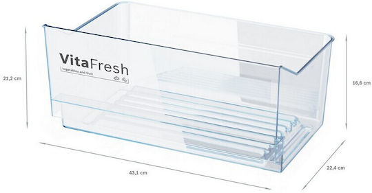 Frigider cu o ușă 346lt Î186xL60xA65cm. Inox KSV36CIDP