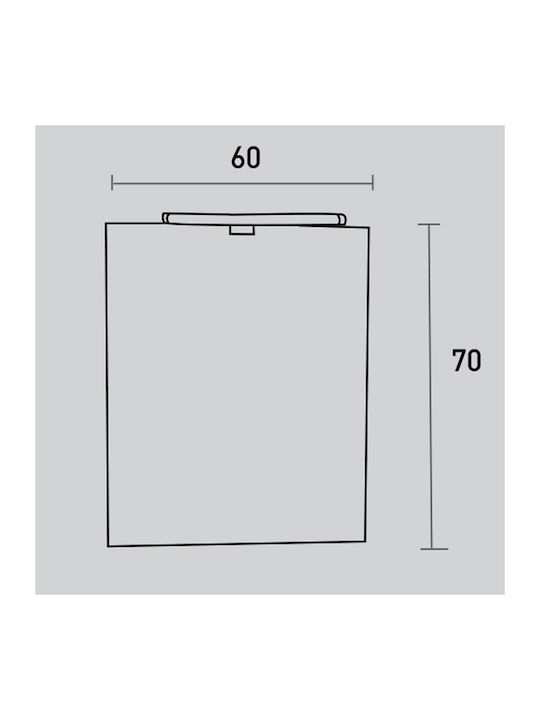 Probagno 972amc LED Wandleuchte 60x70cm