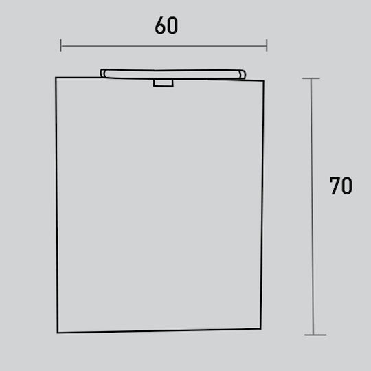 Καθρέπτης Απλίκα Led Probagno 972amc 60x70υ