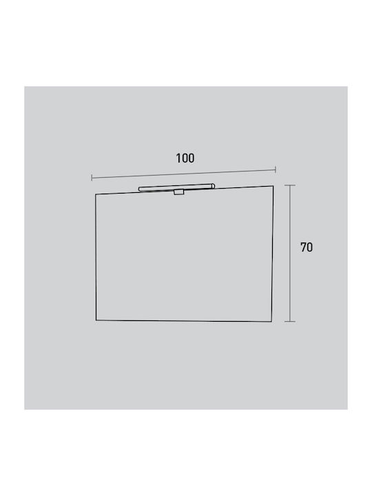Bathroom Mirror Led Wall Light Probagno 976am 100x70cm