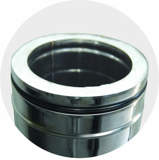 Double Wall Inox Chimney Pipe 0.50 Meters Aisi 304 Ba Diameter 230-300 Airduct Hellas