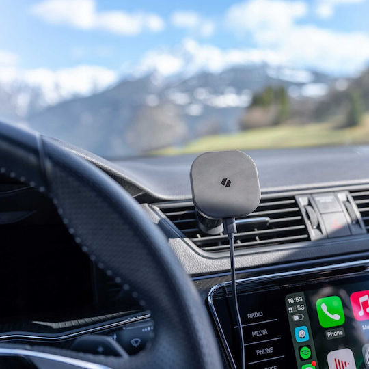 Spacecase Auto Handyhalterung mit Magnet und Kabelloses Laden MagSafe Schwarz