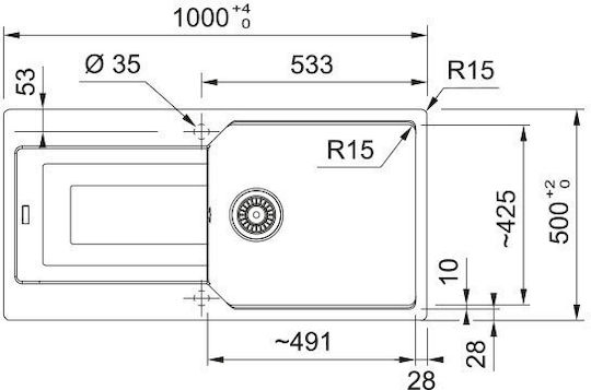 Franke Urban Ubg 611-100 Ένθετος από Συνθετικό Γρανίτη Μ100xΠ50cm Franke Urban Ubg 611-100 Ένθετος από Συνθετικό Γρανίτη Μ100xΠ50cm