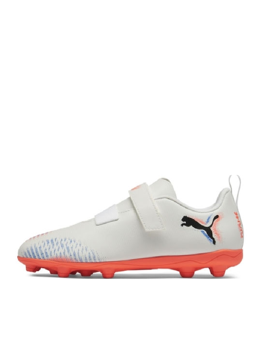 PUMA 8 Play V FG AG White Kids Soccer Cleats & Shoes