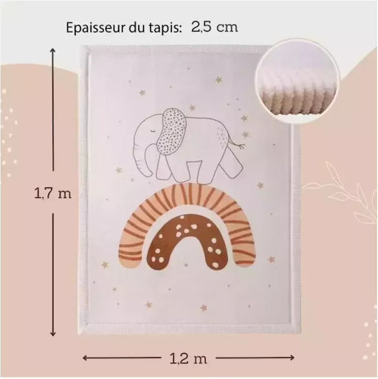 Hakuna Matte Παιδικό Χαλί Μπεζ 120x170cm Πάχους 25mm