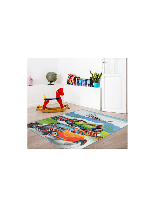 Παιδικό Χαλί Playroom Racing Πράσινο 120x160