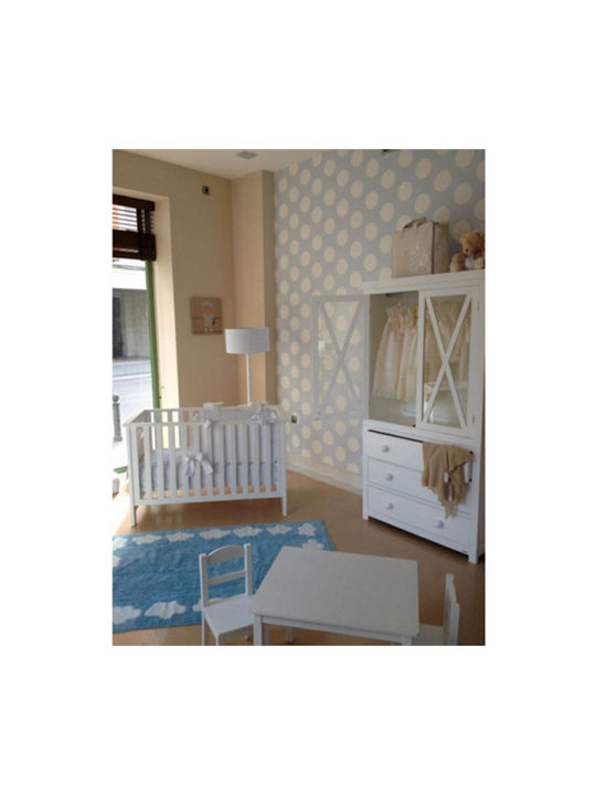 Lorena Canals Handmade Kids Cotton Rug Clouds 120x160cm Ciel