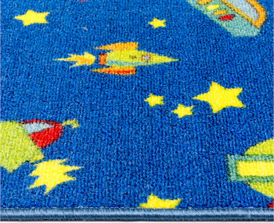 Kids Rug Playroom Space Blue 160x240