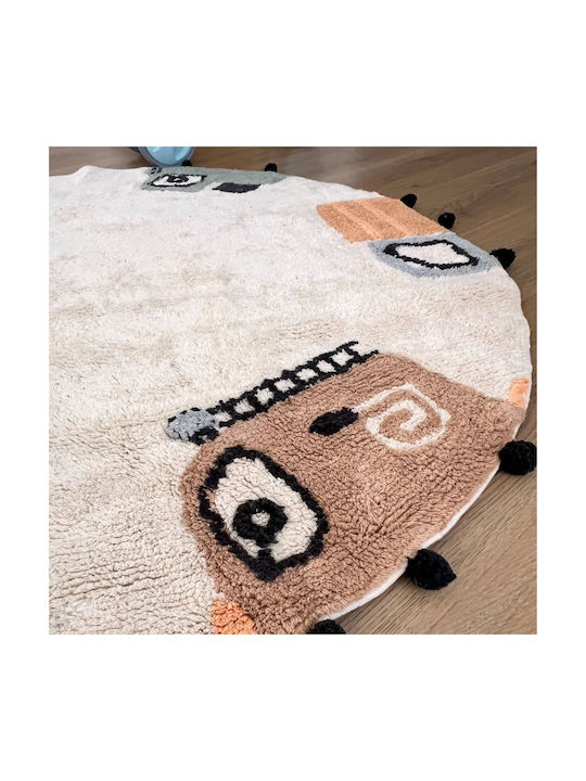 Baby Bliss Kids Cotton Rug Round 120cm