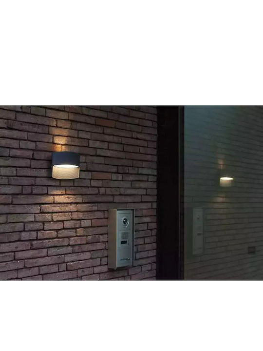Lutec Lotus Επιτοίχια Εξωτερική Πλαφονιέρα LED IP54 11W με Θερμό Λευκό Φως Διπλής Δέσμης 14x6.4x18εκ.