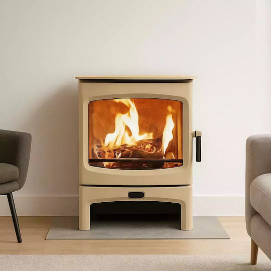 Charnwood Aire 7 Gusseisen Holzofen Luftheizung 7kW Almond