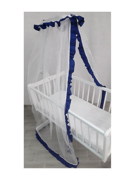 Beboulino Mosquito Net Crib Bassinet Canopy 708-1300-0001 Blue 250x100cm