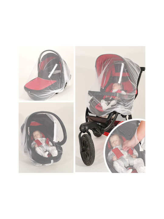 Trois Kilos Sept Baby Moskitonetz Für Kinderwagen Weiß