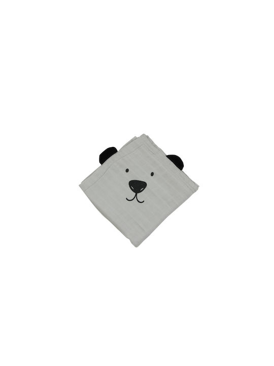 Minene Bamboo Πάνα Αγκαλιάς από Μουσελίνα Γκρι 120x100εκ.