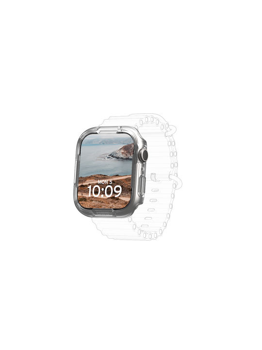 UAG Scout Armor Plastic Case in Transparent color for Apple Watch Series 7, 8, 9 45mm
