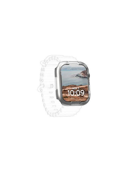 UAG Scout Armor Plastic Case in Transparent color for Apple Watch Series 7, 8, 9 45mm