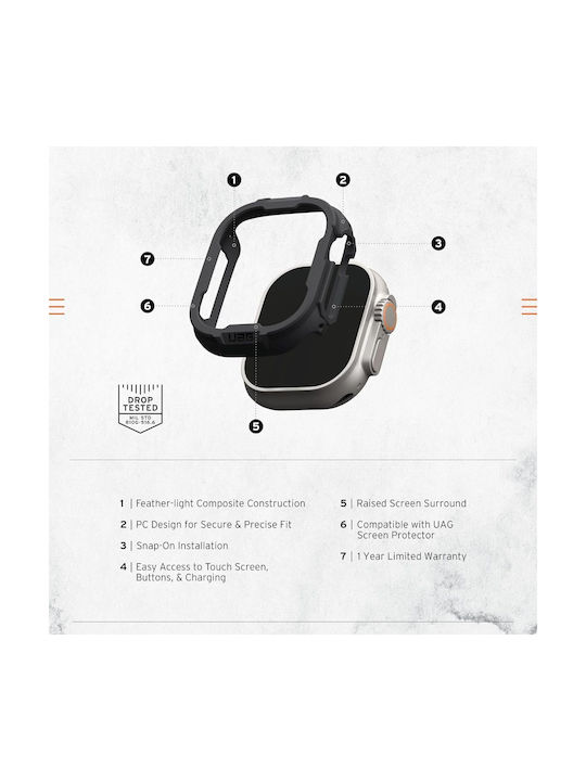 UAG Scout Armor Πλαστική Θήκη σε Διάφανο χρώμα για Apple Watch Ultra 2, Apple Watch Ultra 1