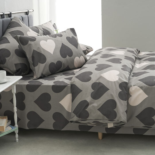Charalambidis Textiles Duvet Cover Single 160x240 Salonica Grey