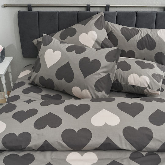 Charalambidis Textiles Duvet Cover Single 160x240 Salonica Grey