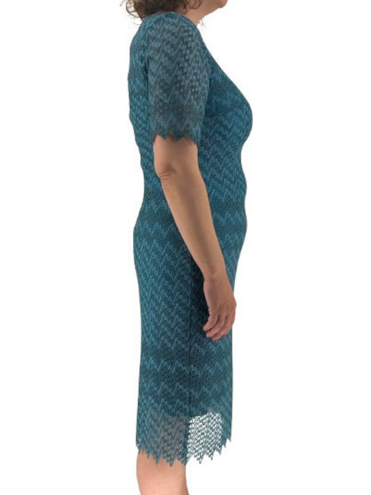 Midi Dress for Wedding / Baptism Green