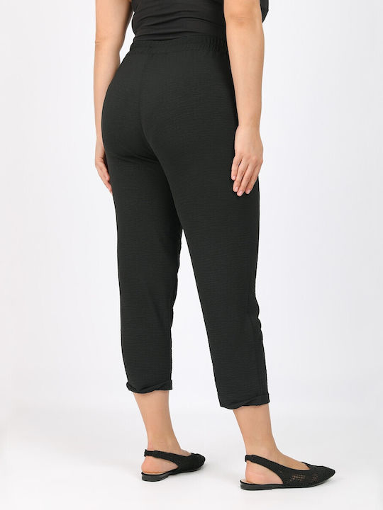 Dama Tesatura Pantaloni Black