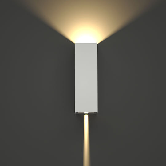 Inlight Lanier Wall-Mounted Outdoor Spot Light LED IP65 5W with Warm White Light Double Beam 12x4.1x12εκ.