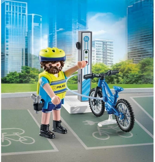 Playmobil Екшън герои Полицай с електрически велосипед за 4-10 години