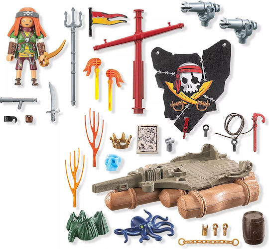 Playmobil Pirates Pirate Raft With Cannons For 4-10 Years