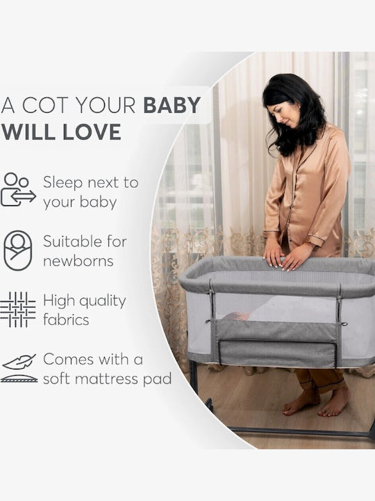 Kikka Boo Cradle Noah with Mattress, Side Opening, and Wheels Green