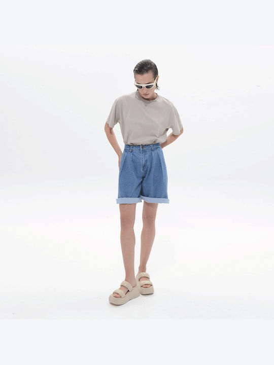 Γυναικεία Βερμούδα Τζιν Mid Blue