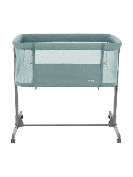 Kikka Boo Cradle Noah with Mattress, Side Opening, and Wheels Green