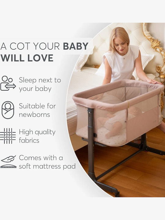 Kikka Boo Cradle Noah with Mattress, Side Opening, and Wheels Green