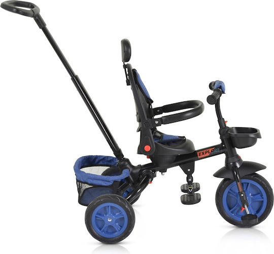 Byox Convertible Kids Tricycle with Parental Handle for 12 Months Blue