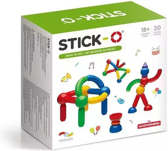 Magformers Μαγνητικό Παιχνίδι Κατασκευών Stick-O Basic 30 Set για Παιδιά 1.5+ Ετών 901003